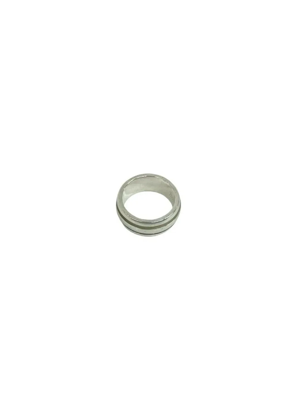 Tiffany & Co Group Double Line Ring 925 Sterling Silver